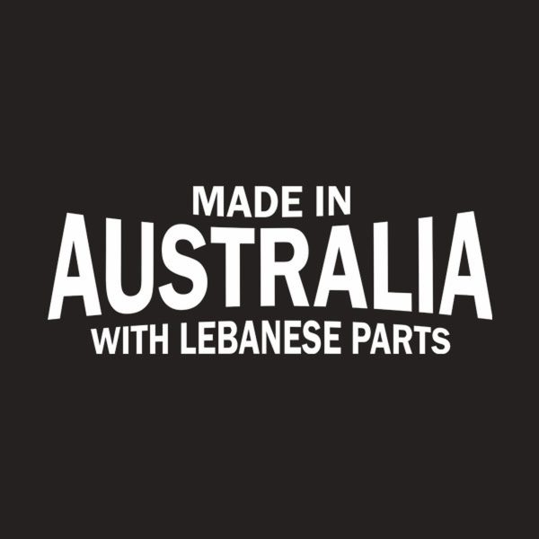 Made in Australia with Lebanese parts – T-shirt
