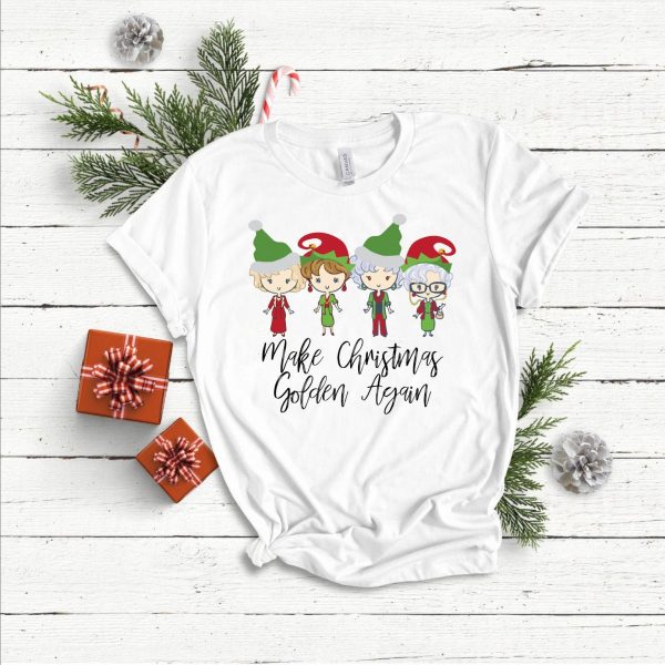 Make Christmas Golden Again Girls Unisex Shirt