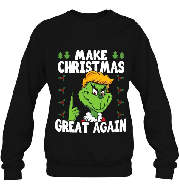 Make Christmas Great Again Donald Trump Xmas Funny Gift Sweatshirt