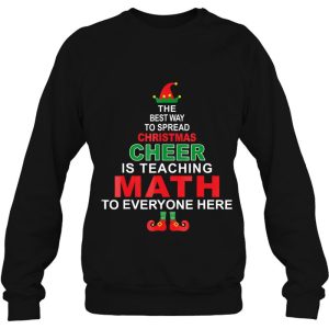 Math Teacher Christmas Shirt Elf Cheer