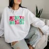 Merry And Bright Christmas Sweatshirt Comfort Colors