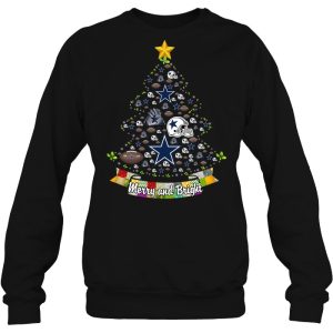 Merry And Bright Dallas Cowboys NFL Christmas Tree Shirt