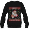 Merry Cannabis Santa Clause Weed Ugly Christmas Sweater Hoodie