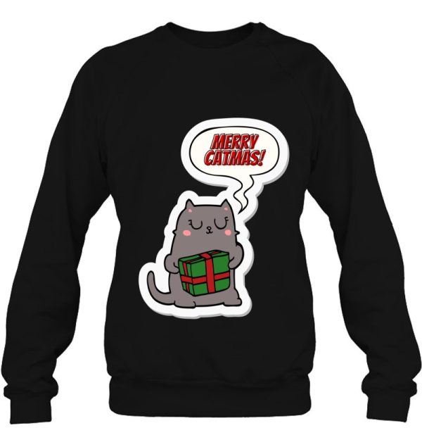 Merry Catmas Christmas Cat 2021 Sweatshirt