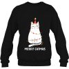 Merry Catmas Christmas Pajamas Lights Gift Sweatshirt