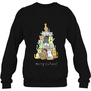 Merry Catmas Christmas Tree Sweatshirt