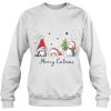 Merry Catmas Cute Cat Santa Hat Snowflakes Christmas Sweatshirt