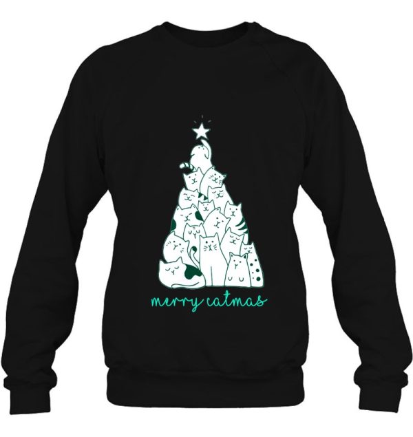 Merry Catmas Shirt Cat Lovers Sweater