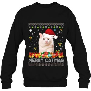 Merry Catmas Turkish Angora Cat Ugly Sweatshirt