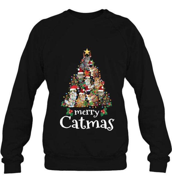 Merry Catmas Xmas Gift Men Women Kids Sweatshirt