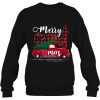 Merry Christmas Buffalo Plaid Red Truck Christian Cross Xmas Gift Sweatshirt