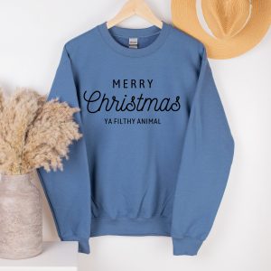 Merry Christmas You Filthy Animal Crew Neck Sweatshirt Unisex
