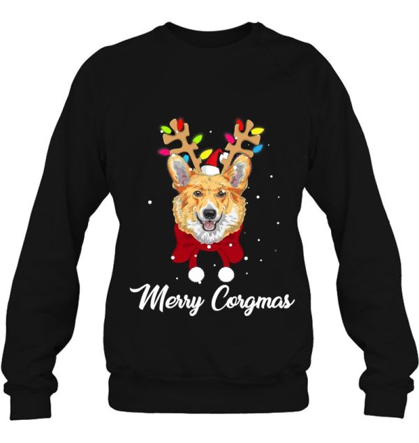 Merry Corgmas Corgi Christmas Reindeer Shirt