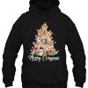 Merry Corgmas Corgi Christmas Tree Fairy Lights Dog Lover Hoodie Shirt