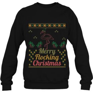 Merry Flocking Christmas Flamingo Ugly Sweater Sweatshirt