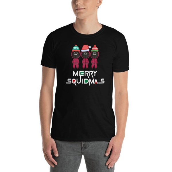 Merry Squidmas Circle Triangle Square Squid Game Inspired Christmas Tshirt