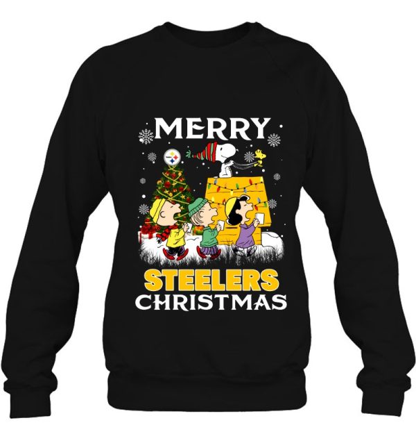 Merry Steelers Christmas The Peanuts Movie Sweatshirt