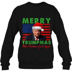 Merry Trumpmas Make Christmas Great Again Funny Raglan Baseball Sweatshirt