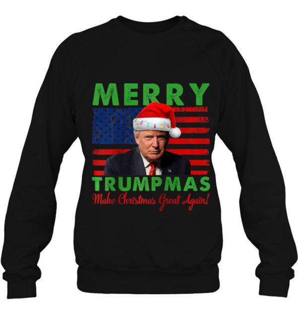 Merry Trumpmas Make Christmas Great Again Funny Raglan Baseball Sweatshirt