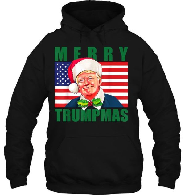 Merry Trumpmas Trump Santa Hat Christmas Hoodie Shirt