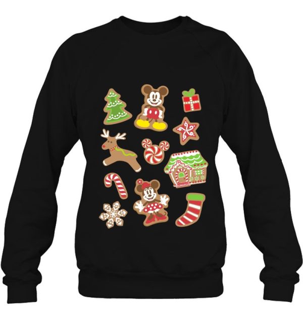 Mickey And Minnie Christmas Gingerbread Cookies Sweatshirt