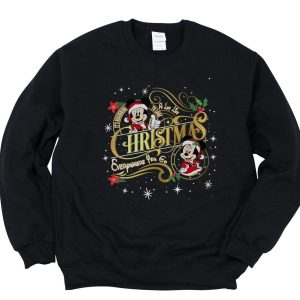 Mickey And Minnie Disney Christmas Shirt Womens