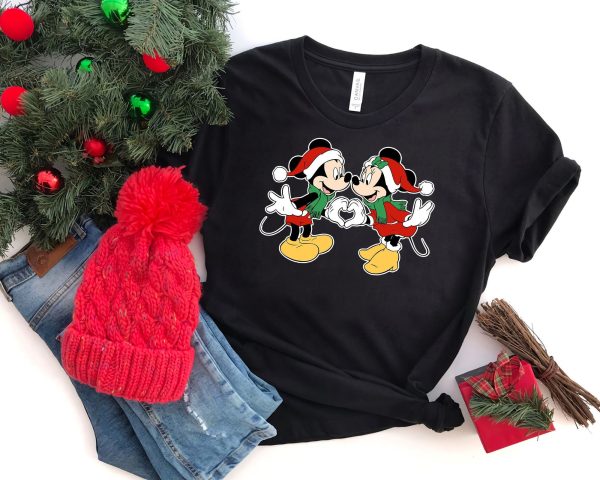 Mickey And Minnie Mouse Disney Christmas Matching Couple Shirt