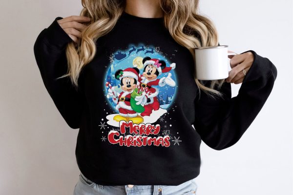 Mickey Minie Christmas Disney Family Vacation Sweatshirt