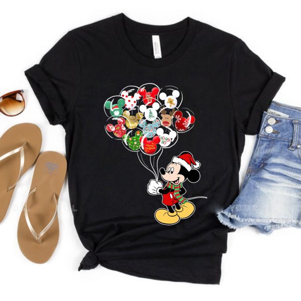 Mickey Mouse Disney Christmas Shirt Womens