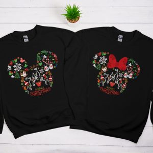 Mickey & Minnie Christmas Disney Couple Sweatshirt Mickey & Minnie Christmas Disney Couple Sweatshirt