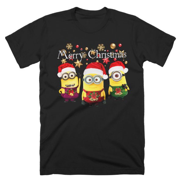 Minions Merry Christmas Funny Men T-shirt