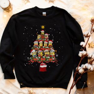 Minions Santa Hat Xmas Tree Christmas Gift Sweatshirt Minions Santa Hat Xmas Tree Christmas Gift Sweatshirt