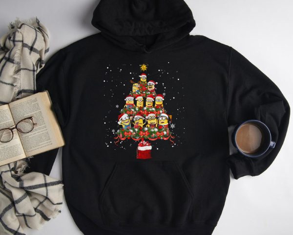 Minions Santa Hat Xmas Tree Christmas Gift Sweatshirt