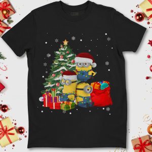 Minions Xmas Tree Gifts Christmas Light Unisex T-Shirt For Men Women Minions Xmas Tree Gifts Christmas Light Unisex T-Shirt For Men Women