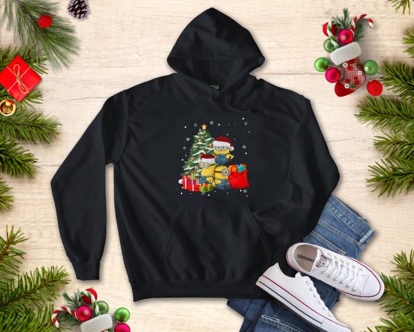 Minions Xmas Tree Gifts Christmas Light Unisex T-Shirt For Men Women