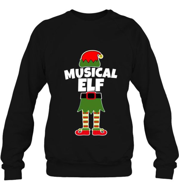 Musical Elf Music Teacher Band Christmas Sweatshirt