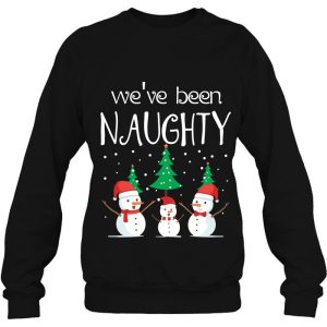 Naughty Pregnancy Announcement Snowman Christmas Sweater Sweatshirt