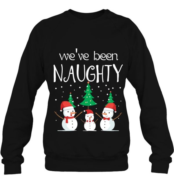 Naughty Pregnancy Announcement Snowman Christmas Sweater Sweatshirt