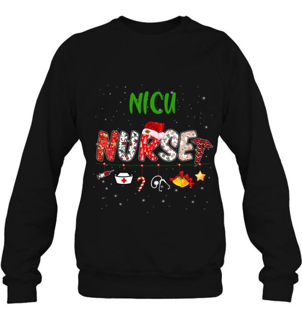 Nicu Nurse Xmas Nursing Lovers Ugly Christmas Sweater Sweatshirt