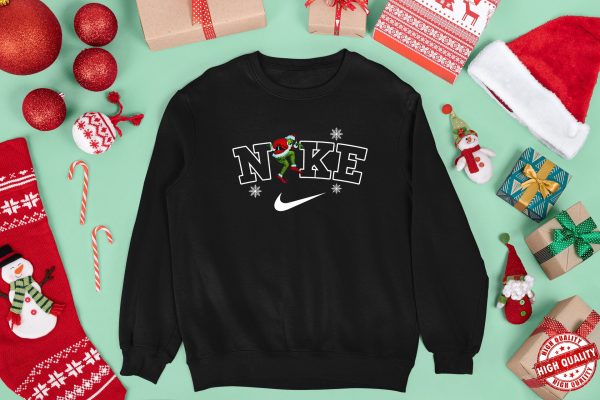 Nike Grinch Funny Christmas Crewneck Sweatshirt