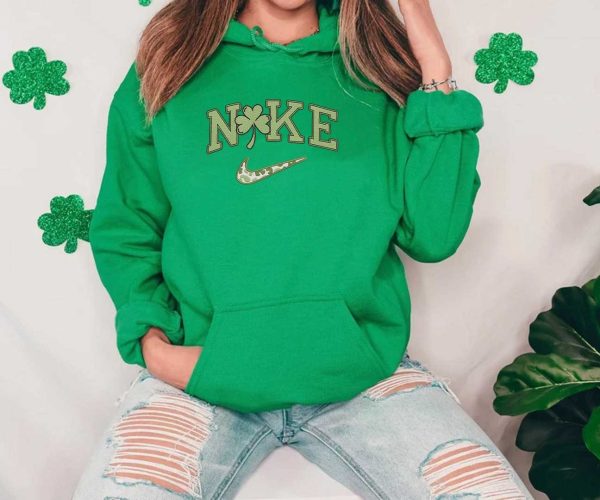 Nike Shamrock St Patrick Day Embroidered Sweatshirt