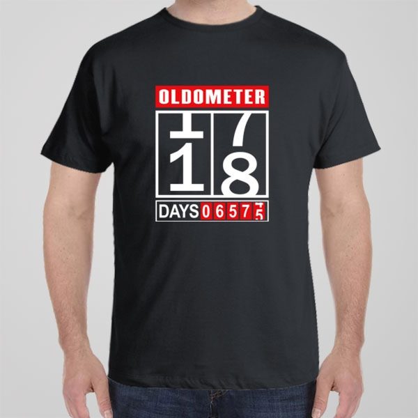 Oldometer 18th birthday – T-shirt