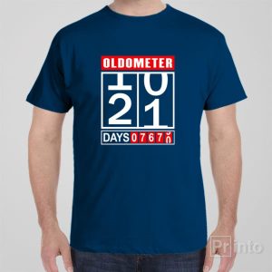 Oldometer 21st birthday T shirt 1