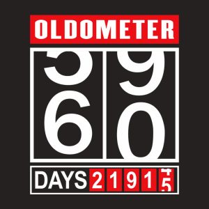 Oldometer 60th birthday - T-shirt 1 Oldometer 60th birthday T shirt 2