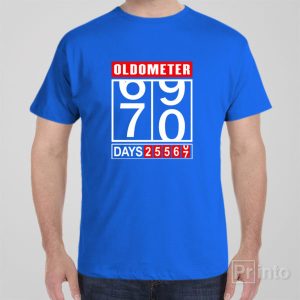 Oldometer 70th birthday T shirt 1