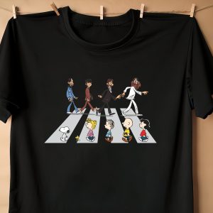 Peanuts In Abbey Road The Beatles Mashup Snoopy Charlie Brown Shirt