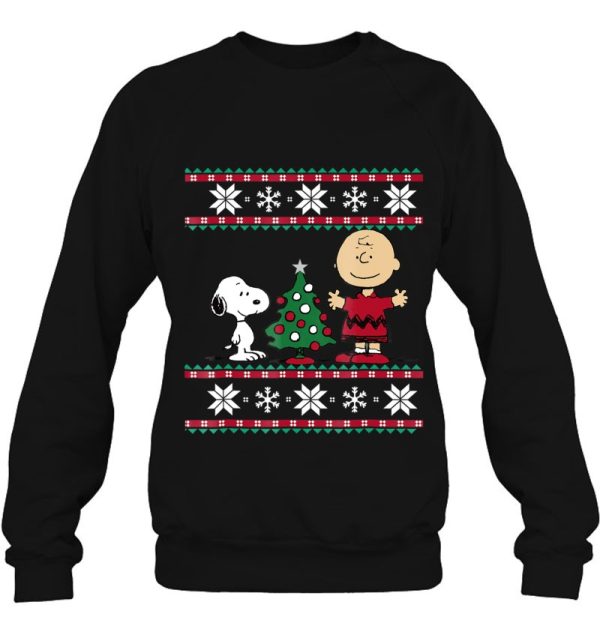 Peanuts Snoopy And Charlie Christmas Shirt For Kids