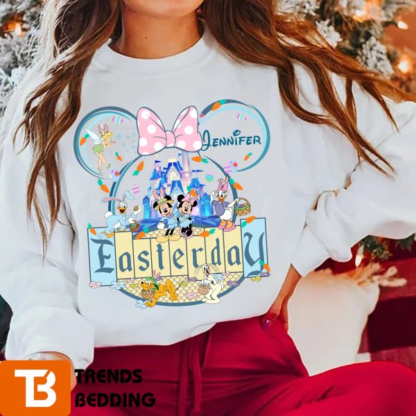 Personalized Mickey And Friends Easter Day Shirt