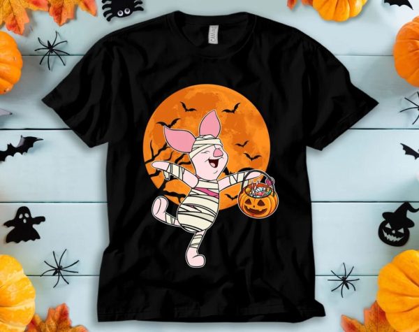 Piglet Mummy Pumpkin Winnie The Pooh Halloween Shirt