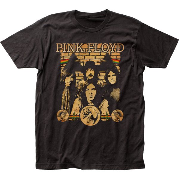 Pink Floyd EKG Mens T Shirt Black